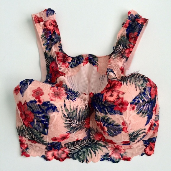 *SOLD* Victorias Secret Floral Push Up Bralette - Picture 1 of 5